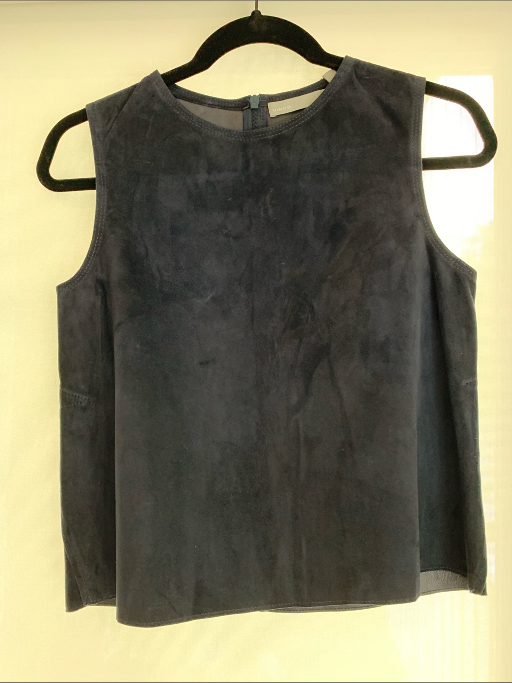 Nwt- Navy Suede Sleeveless Tank